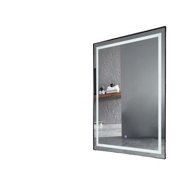 China Illuminated Aluminum Frame Wall Hanging Bathroom Mirror With Led for sale