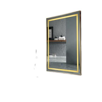 China Smart Hotel Illuminated Custom Decorative Wall LED Bathroom Mirror for sale