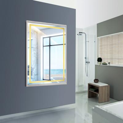 China Stainless Steel Framed Led Bathroom Lighted Mirror For Bathroom for sale