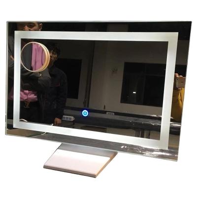 China Illuminated Led Lighted Desktop Makeup Mirror for sale