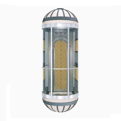 China ASIA FUJI Modern Panoramic Glass Family Circular Elevator is used in popular hot selling villas for sale