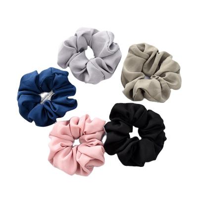 China Fashion Friendly Material Wholesale Solid Color Elastic Bands Hair Accessories Scrunchies Ponytail Holders Hair Tie for sale