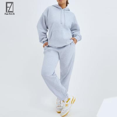 China Custom Logo Unisex Sweatsuit High Quality Breathable 2 Pieces Set Casual Women's Hoodies Tracksuit Sweatshirt Oversized Tracksuits for sale