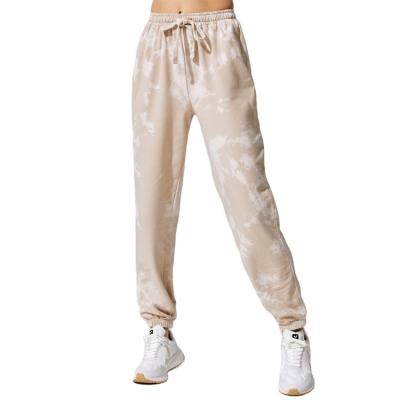 China Custom Wholesale Autumn Drawstring Joggers Loose Fit High Waisted Breathable Tie Dye Sweatpants for sale