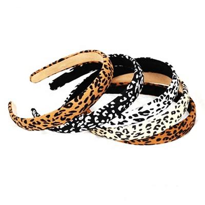 China Retro and zebra print hair accessories factory source factory source leopard print headband temperament all-match all-match press hairpin for sale