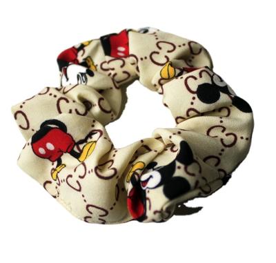 China 2021 Fashionable Cartoon Joint-design Prints Young Girls Hairtie Ladies Srunchies Elastic Headband for sale