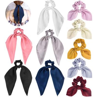 China Soft Scarf Scunchies Hairband Bowknot Ponytail Fixer Girl Headband for sale