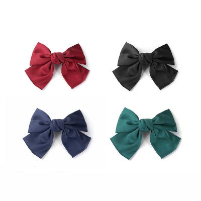 China 2021SS Beautiful Colorful Classic Hair Accessories Bow Clips For Girl Soft Grosgrain Bow For Girls Clips Headband for sale