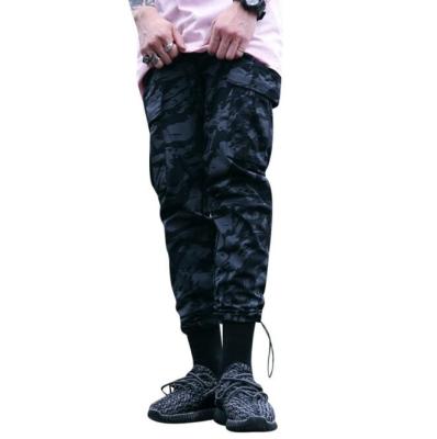 China OEM Anti-Static Mens Fashion Custom Camouflage Drawstring On Ankle Army Jogger Plus Size Cargo Pants for sale