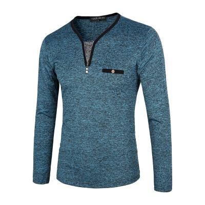 China Custom Made High Quality Slim Fit Casual Pullover Anti-pilling Crew Neck Long Sleeve T-Shirt for sale