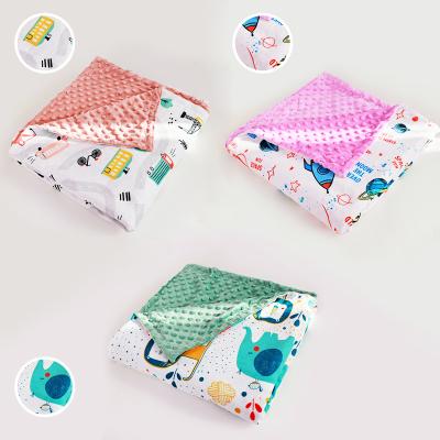 China UBEST Warm PORTABLE Minky Dot Caress Newborn Other Super Fleece Blankets For Baby Flannel Crib Plush Fleece Comfy Minky Dot Blanket Throw for sale