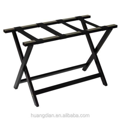 China Classic Design Black Solid Wood Hotel Luggage Rack For Hotel Wooden Luggage Rack for sale