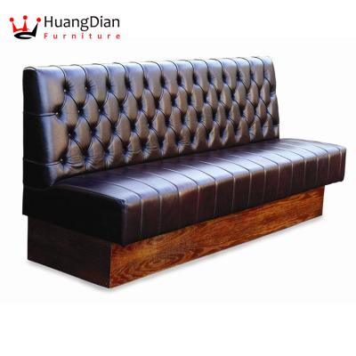 China Custom Modern Leather Tufted PANEL Button Restaurant Bench Booth Rear Booth Seating for sale