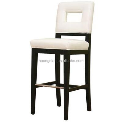 China Customized cheap white leather bar stool solid wood BC4022 for sale