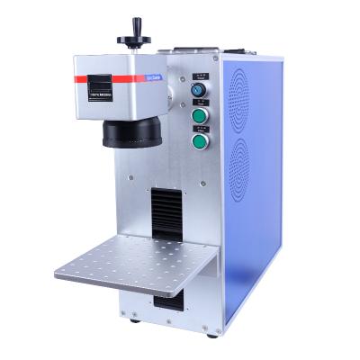 China Portable 3D High Precision 30w 20w Fiber Laser Marking Machine Price Of Plastic Bottle Glass for sale