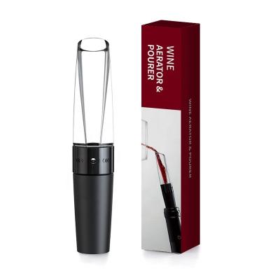 China Amazon Radio Stocked Premium Aerating Wine Glasses Pump Decanter Wine Aerator Pourer for sale