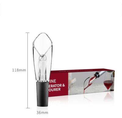 China Stocked Black Aerator Pourer Premium Color Wine Pourer And Decanter Aerating Nozzle for sale