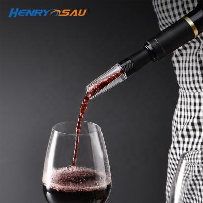 China Portable Silicone Champagne Decanter Liquor Red Wine Pourers Stored Manual Aerator for sale