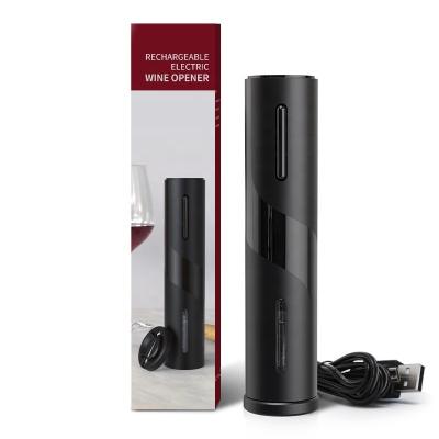 China Sustainable Smart Automatic Wine Opener Black Charging Base Electric Corkscrew Of Plastic for sale