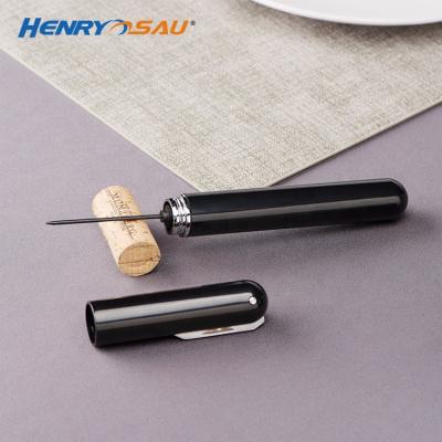 China Stored Safe Portable Compressor Wine Bottle Opener Wine Air Pressure Pump Bottle Opener for sale