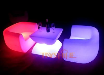 China Outdoor Plastic Illuminated LED Bar Chair LED Sofa , Wireless Remote Control for sale