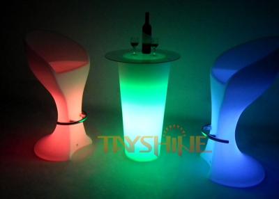 China Illuminated Ice Bucket LED Pub Table Outdoor Furniture For Garden And Restaurant for sale