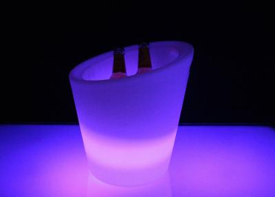 China Color Changing Rechargeable LED Ice Bucket For 2 Beer Bottle UL BS GS SAA for sale