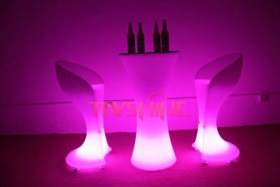 China Cleanable Plastic LED Glow Furniture For Bedroom / Illuminated Outdoor Furniture for sale