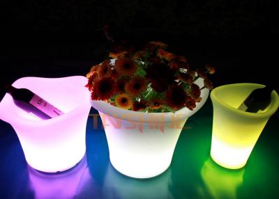 China Eco - Friendly Material LED Glow Furniture , LED Flower Pot For Coffee Shop for sale