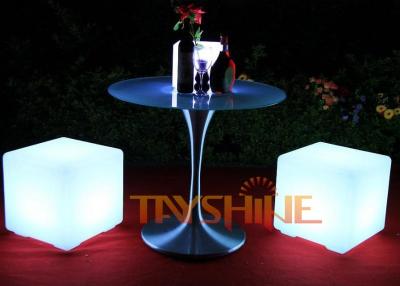 China Unique Plastic PE Coffee Tables , LED Bistro Table And Chairs For Enjoy And Relax for sale