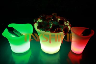 China Durable PE Pub Ice Bucket With 16 Color Changing  / Led Bar Flower Pots for sale