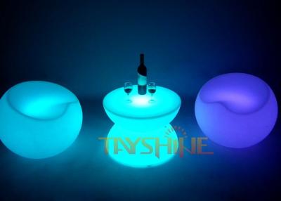 China Rechargeable 4 RGB Acrylic LED Glow Furniture , LED Cocktail Table for sale