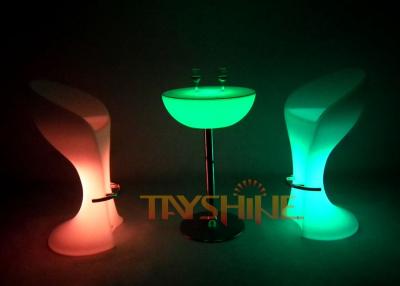 China 4 cargables RGB LED que brilla intensamente crecen los muebles, taburete de bar de la tabla LED de la barra del LED para el club, Pub, hotel en venta