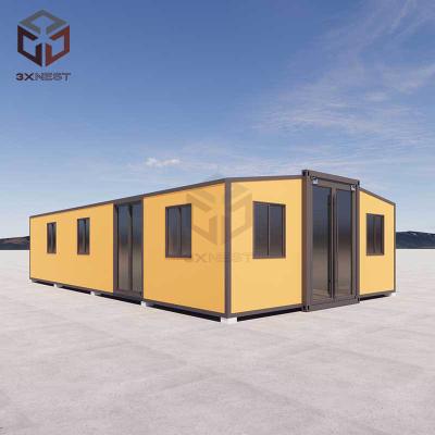 China Customized Expandable Modular House Terrace Shelter Expanding Container Homes for sale