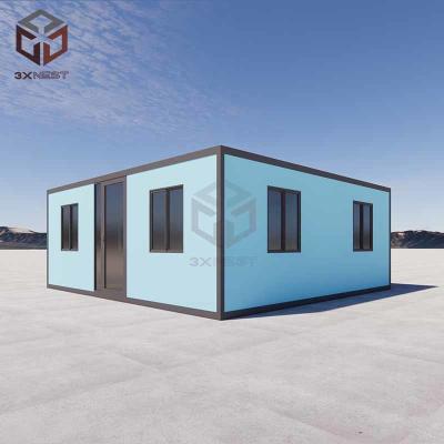 China PU Sandwich Panel Flat Pack Folding House Container 38SqM for sale