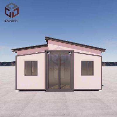 China Prebuilt Flat Pack Modular Buildings Prefab Expandable House Customized for sale