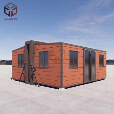 China Q235B Steel Lightweight Collapsible Tiny Prefab Folding House PVC Window for sale