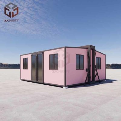 China 700mm Wall Fireproof Prefab Folding House Portable 20ft 30ft 40ft for sale