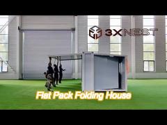 relocatable flat pack folding house expandable container space saving