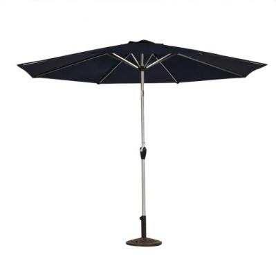 China Hot selling customize outdoor california umbrella olefin fabric aluminum auto tilt brown market umbrella market umbrella for sale