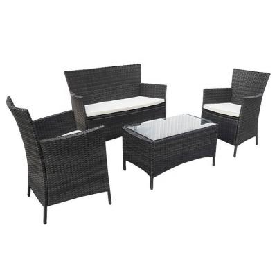 China Plastic garden outside patio sets rattan furniture price for sale