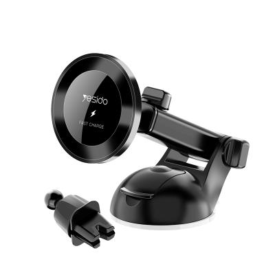 China 10W Nano-adsorbed Nano-adsorbed Surface Cell Phone Mount Air Vent Clip Phone Holder Car Wireless Charger for sale