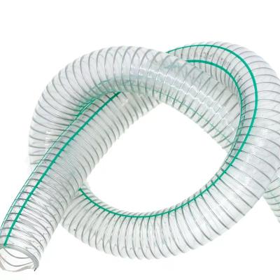 China Safety Non-Toxic Safety Reinforced Transparent Steel PVC Suction Food Grade PVC Hose for sale