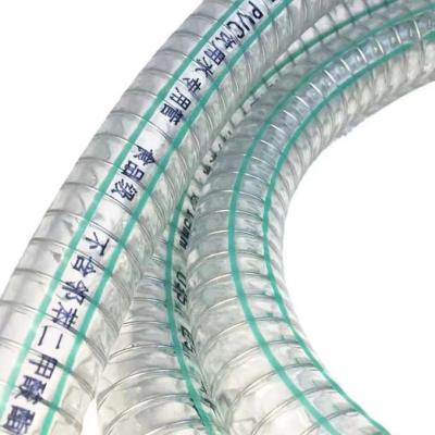 China Safety Safety Food Clear Reinforced PVC PVC Transparent Steel Pipe for sale