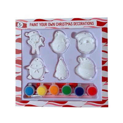 China Develop Hand-Eye Coordination Factory DIY Toy Coloring Plaster Set For Kids White Custom Paint for sale