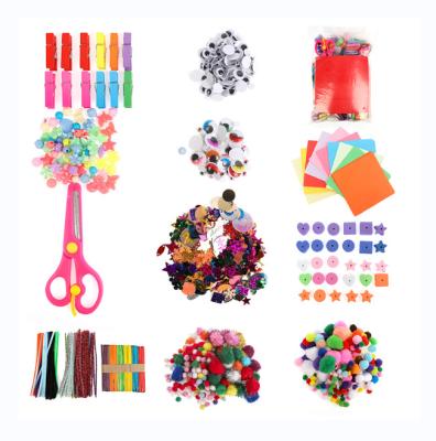 China Abundant and practical assorted sequins all from DIY Kit Pom Poms Pipe Cleaners Beads in one set book for kids for sale