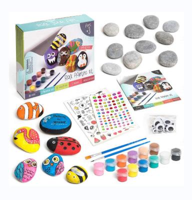 China Abundant and Practical Educational Kids Drawing Crafts Rock Painting Kit DIY Kids Crafts for Art $ Craft for sale