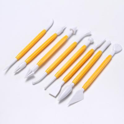 China Creative Clay Sculpting Tools Set Wholesale DIY 8 Piece Fondant Crafts Baking Set Carving Decoration Pottery Baking Craft Soft Modeling for sale