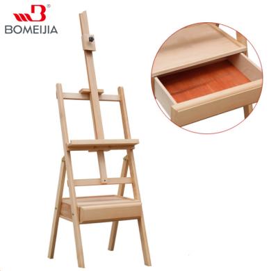 China BOMEIJIA Easel New Products Amazon Hot Selling 1.72M Beech Wood Art Easel Stand for Painting Students with Drawer for sale