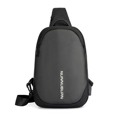 China New Nylon Business Casual USB Chest Bag Sling Fill Bag For Men for sale